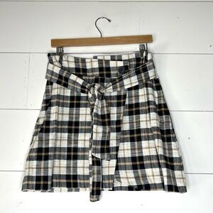 Women’s Zara Checkered Paperbag Skirt M NWOT